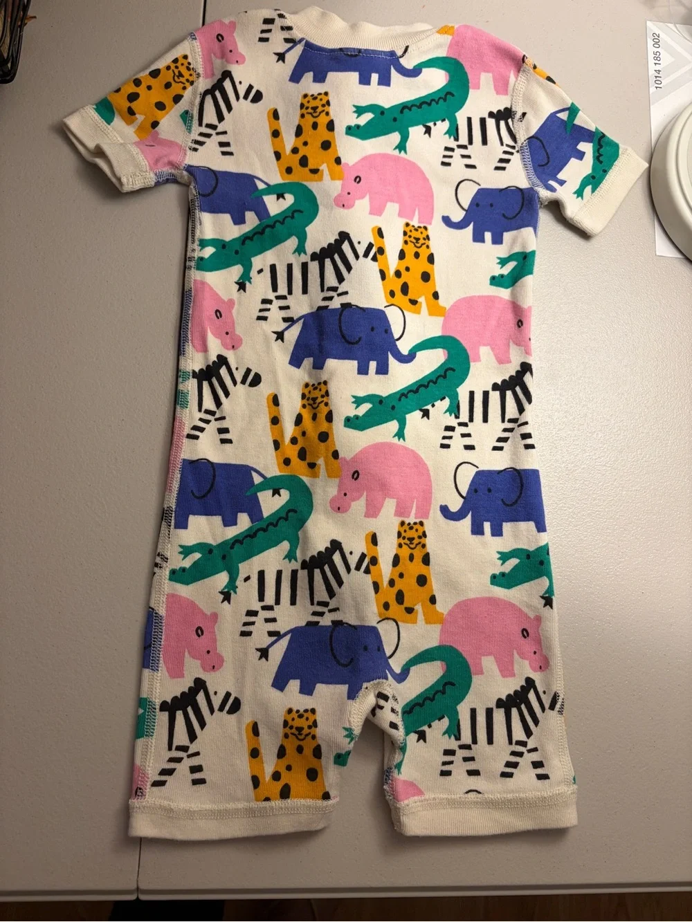Hanna Andersson 2T Organic Cotton Animal Print Romper 2-Way Zip